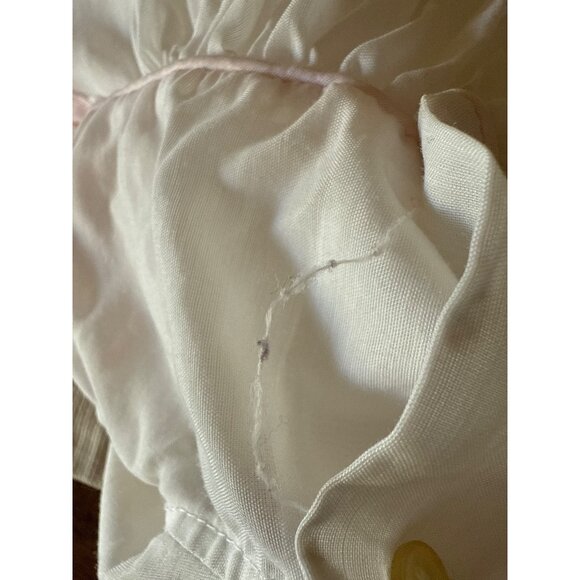 Vintage Baby Dress With Pink Satin Trim & Floral Embroidery - Picture 10 of 16